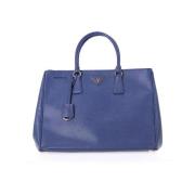 Pre-owned Leather handbags Prada Vintage , Blue , Dames