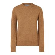 Kameel Crew Neck Sweater MC2 Saint Barth , Beige , Dames