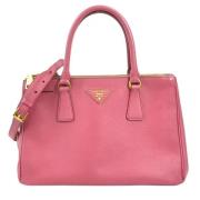 Pre-owned Leather handbags Prada Vintage , Pink , Dames