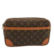 Pre-owned Canvas clutches Louis Vuitton Vintage , Brown , Dames