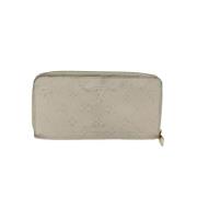 Pre-owned Leather wallets Louis Vuitton Vintage , Beige , Dames