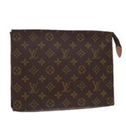 Pre-owned Canvas pouches Louis Vuitton Vintage , Brown , Dames