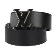 Pre-owned Leather belts Louis Vuitton Vintage , Black , Dames