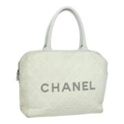 Pre-owned Canvas handbags Chanel Vintage , White , Dames