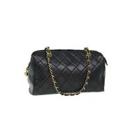 Pre-owned Leather chanel-bags Chanel Vintage , Black , Dames