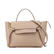 Pre-owned Leather handbags Celine Vintage , Beige , Dames