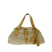 Pre-owned Canvas handbags Celine Vintage , Beige , Dames