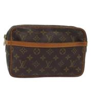 Pre-owned Canvas clutches Louis Vuitton Vintage , Brown , Dames