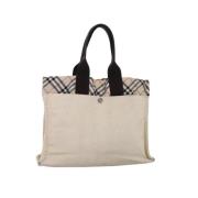 Pre-owned Canvas handbags Burberry Vintage , Beige , Dames