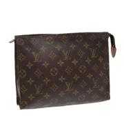 Pre-owned Canvas pouches Louis Vuitton Vintage , Brown , Dames