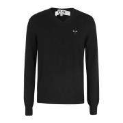 Gebreide Pullover Sweater Comme des Garçons Play , Black , Heren