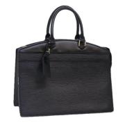 Pre-owned Leather handbags Louis Vuitton Vintage , Black , Dames