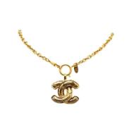 Pre-owned Metal chanel-jewelry Chanel Vintage , Yellow , Dames