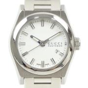 Pre-owned Stainless Steel watches Gucci Vintage , White , Dames