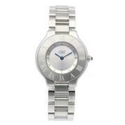 Pre-owned Stainless Steel watches Cartier Vintage , Gray , Dames