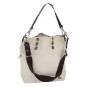 Pre-owned Canvas handbags Burberry Vintage , White , Dames