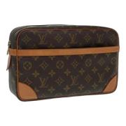 Pre-owned Canvas clutches Louis Vuitton Vintage , Brown , Dames