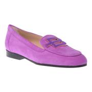 Loafers in purple suede Baldinini , Purple , Dames