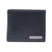 Document holder in black palmellato leather Baldinini , Black , Heren