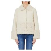 Crème Ecofur Boucle Jas Liu Jo , Beige , Dames