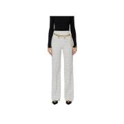 Stijlvolle Broek voor Vrouwen Elisabetta Franchi , White , Dames