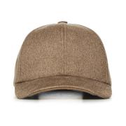 Beige Cashmere Logo Print Hat Sease , Beige , Heren