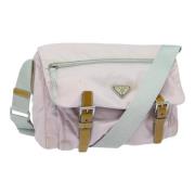 Pre-owned Nylon shoulder-bags Prada Vintage , Pink , Dames