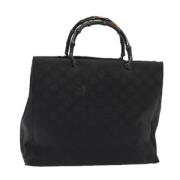 Pre-owned Canvas handbags Gucci Vintage , Black , Dames