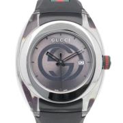 Pre-owned Stainless Steel watches Gucci Vintage , Black , Dames