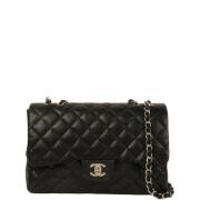 Pre-owned Leather chanel-bags Chanel Vintage , Black , Dames