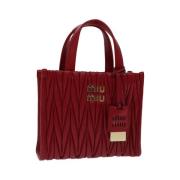 Pre-owned Leather handbags Miu Miu Pre-owned , Red , Dames