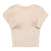 Casual Katoenen Overhemd voor Mannen Issey Miyake , Beige , Dames