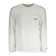 Stijlvolle witte katoenmix trui Tommy Hilfiger , White , Heren