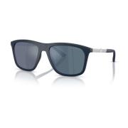 Matte Blue Zonnebril Ea4237 618925 Emporio Armani , Blue , Unisex