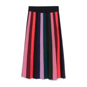 Blauwe Gestreepte A-Lijn Gebreide Rok Paul Smith , Multicolor , Dames