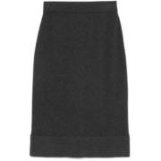 Midi Gebreide Rok Brunello Cucinelli , Black , Dames