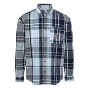 Blauwe Button-Down Overhemden Tommy Hilfiger , Multicolor , Heren