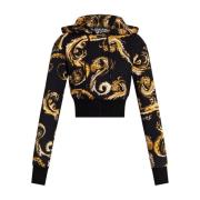 Zwarte Sweatshirt Damesmode Aw24 Versace Jeans Couture , Multicolor , ...