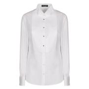 Katoenen Poplin Shirt Ronde Zoom Dolce & Gabbana , White , Dames