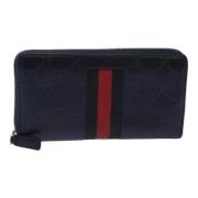 Pre-owned Canvas wallets Gucci Vintage , Blue , Dames