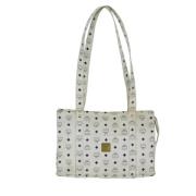 Pre-owned Leather shoulder-bags MCM Pre-owned , White , Dames