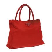 Pre-owned Nylon totes Prada Vintage , Red , Dames