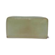 Pre-owned Leather wallets Louis Vuitton Vintage , Green , Dames