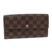 Pre-owned Canvas wallets Louis Vuitton Vintage , Brown , Dames