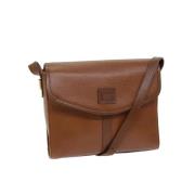 Pre-owned Leather shoulder-bags Burberry Vintage , Brown , Dames