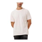 Losse Fit Crewneck T-shirts Pure Path , White , Heren