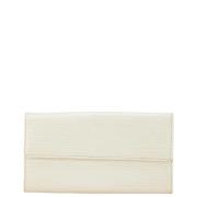 Pre-owned Leather wallets Louis Vuitton Vintage , White , Dames