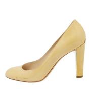 Pre-owned Leather heels Dior Vintage , Beige , Dames