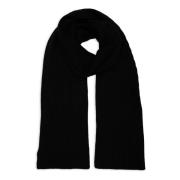 Unisex effen zwart geribbeld sjaal Gallo , Black , Unisex