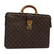 Pre-owned Canvas briefcases Louis Vuitton Vintage , Brown , Dames